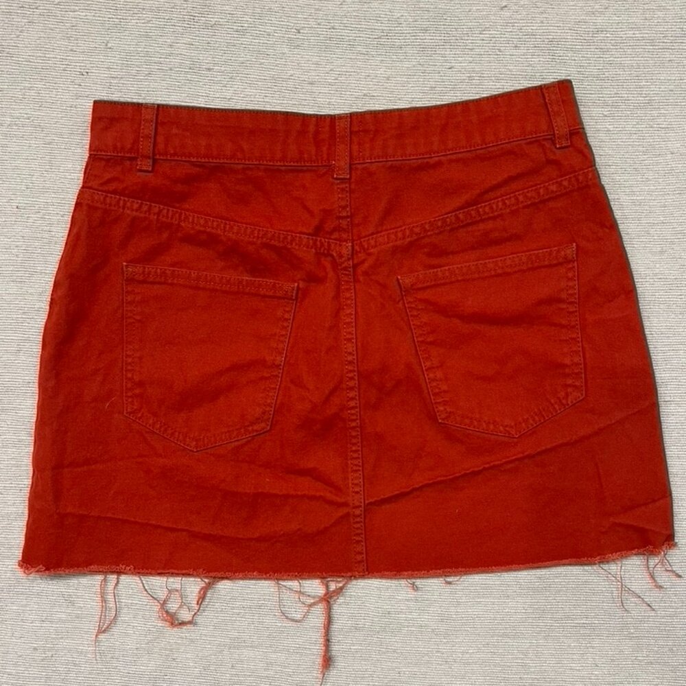 BDG Urban Outfitters Blood Orange Denim Mini Skirt, Women's‎ Size Large - Picture 2 of 5
